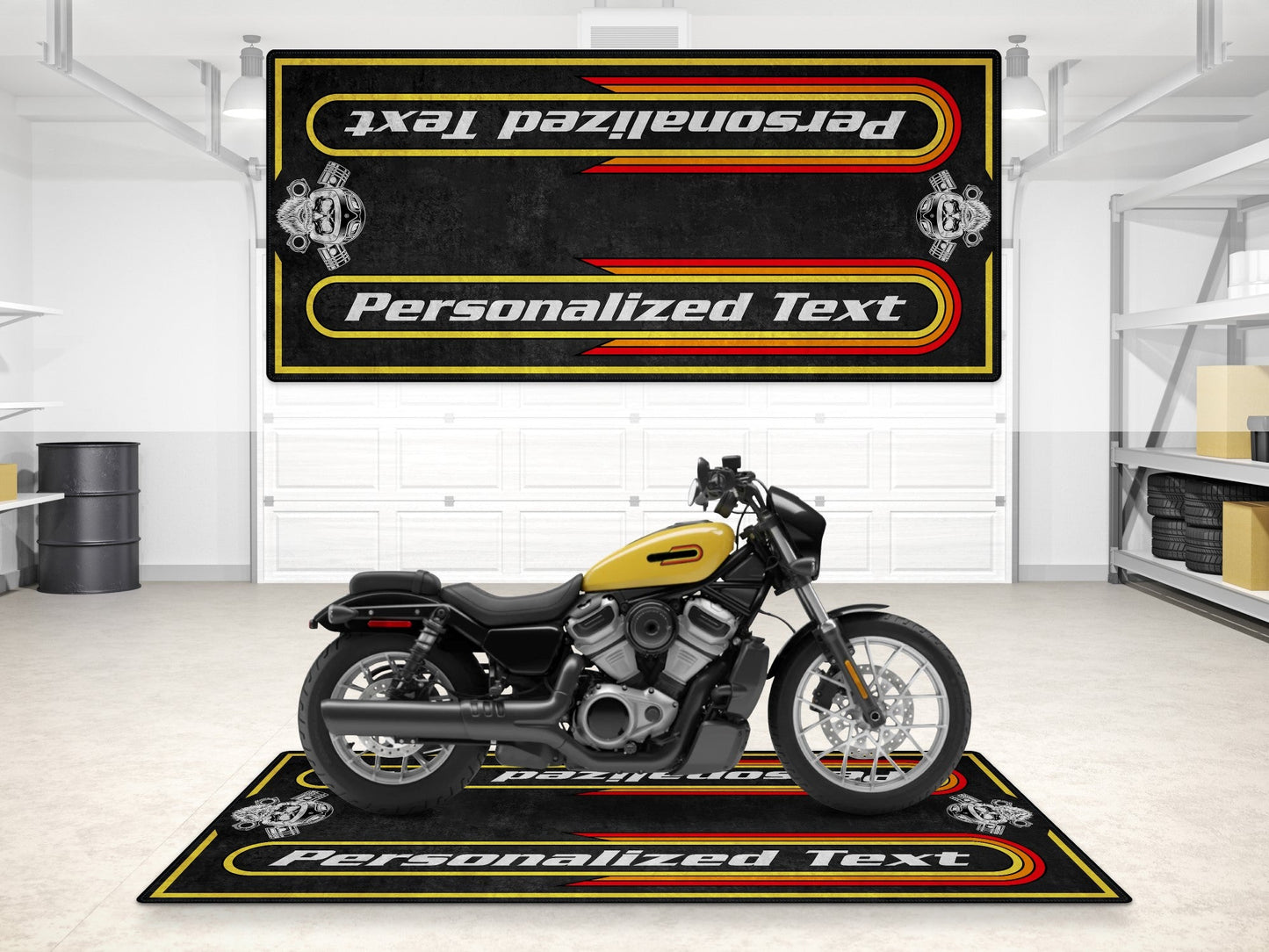 Motorcycle Mat For Cruiser Motorcycle "The Night King" - MM7301