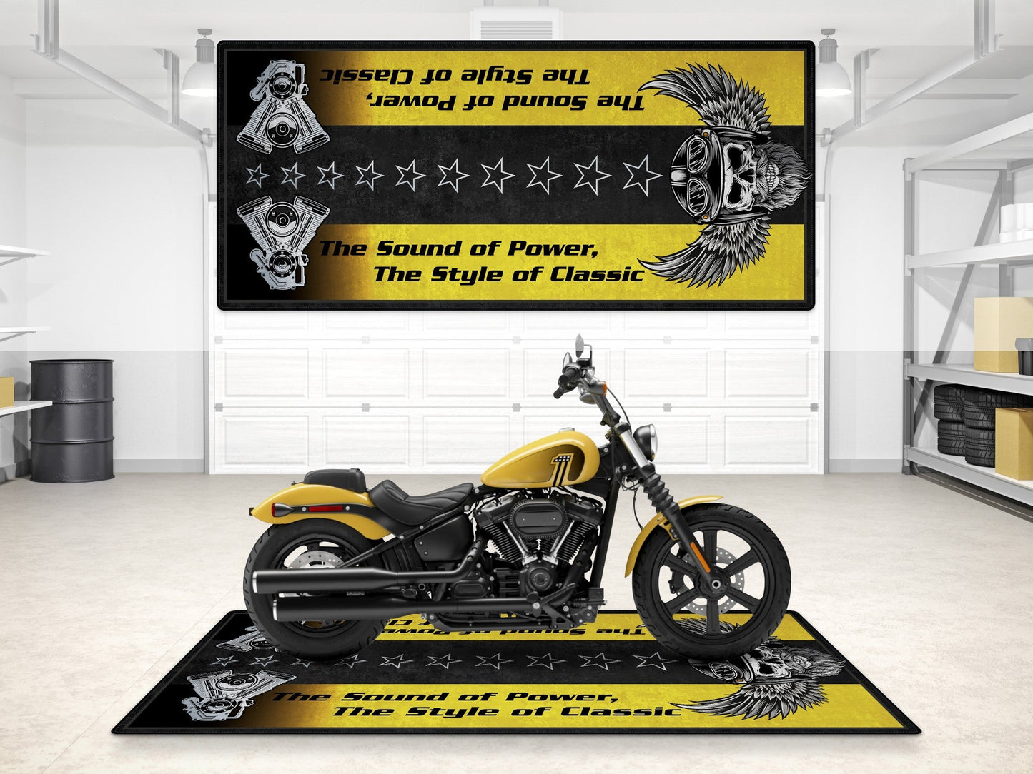 Motorcycle Mat for Motorcycle "The Sound of Power" - MM7304