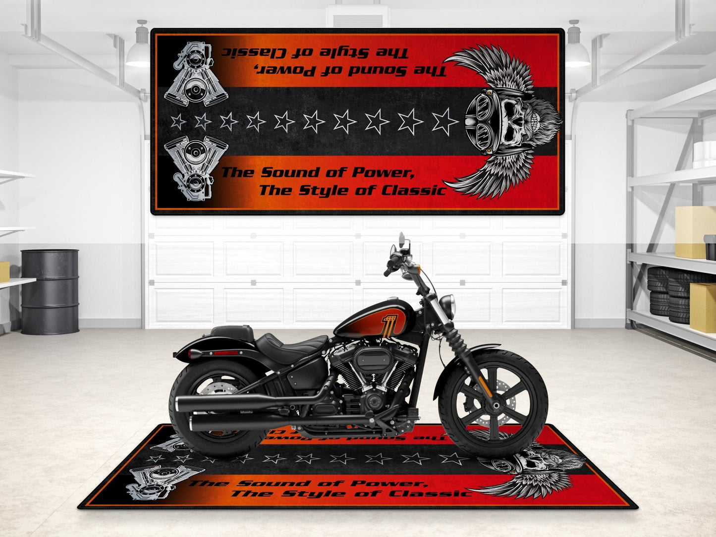 Motorcycle Mat for Motorcycle "The Sound of Power" - MM7304