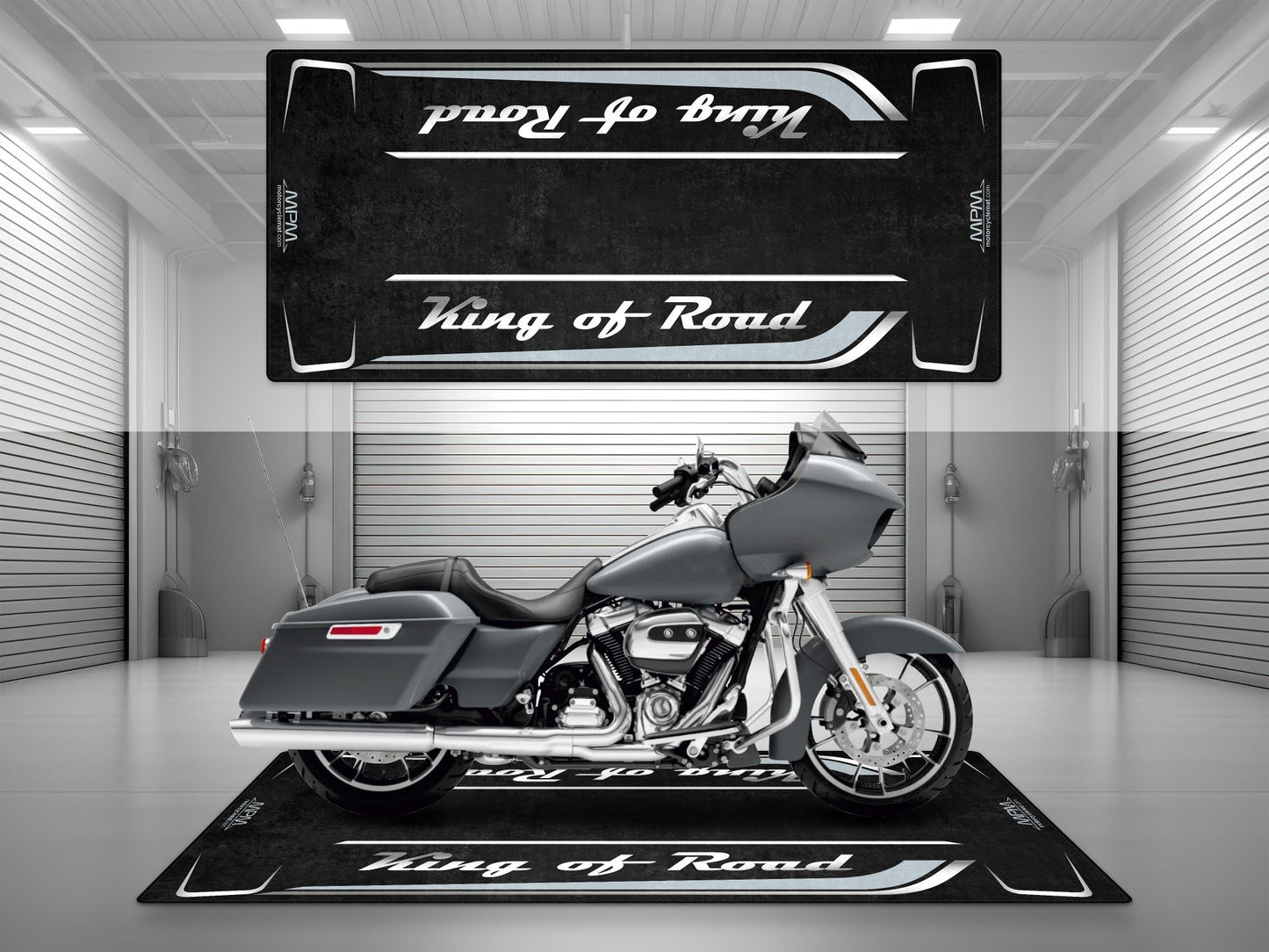 Motorcycle Mat for Cruiser Motorcycle "King of Road" - MM7342