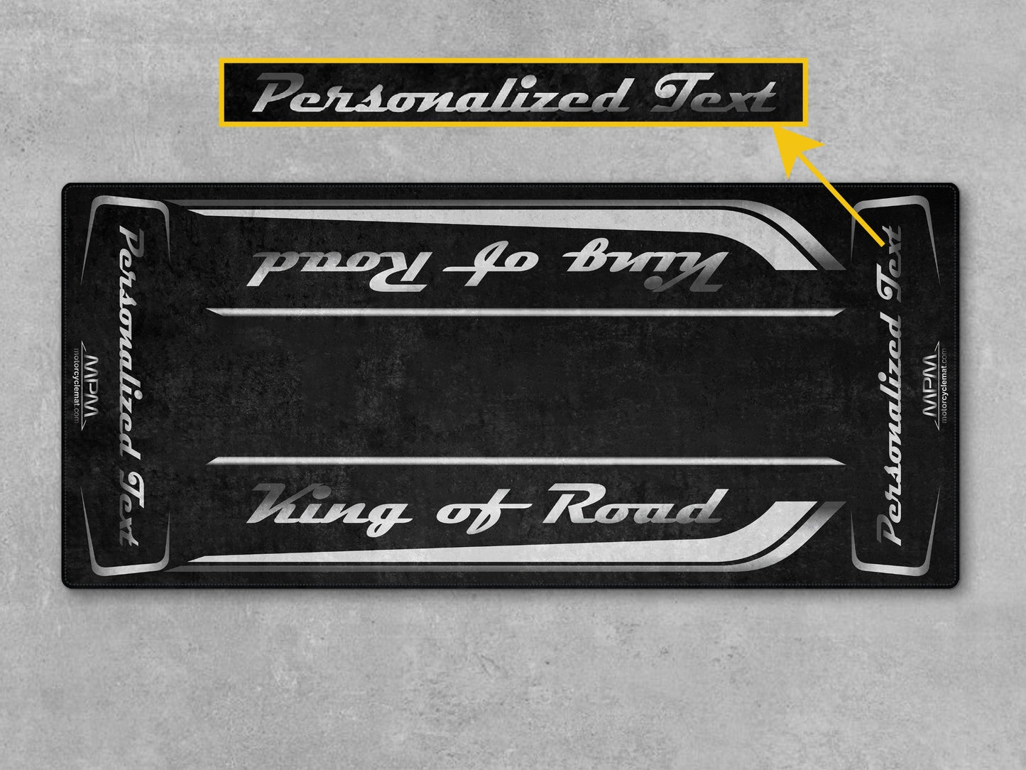 Motorcycle Mat for Cruiser Motorcycle "King of Road" - MM7342