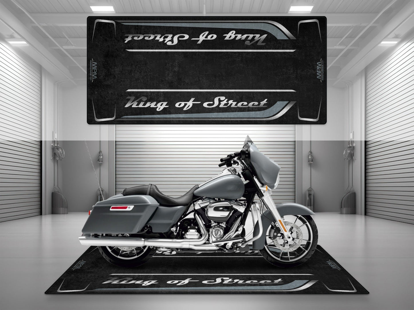 Motorcycle Mat for Cruiser Motorcycle "King of Street" - MM7343