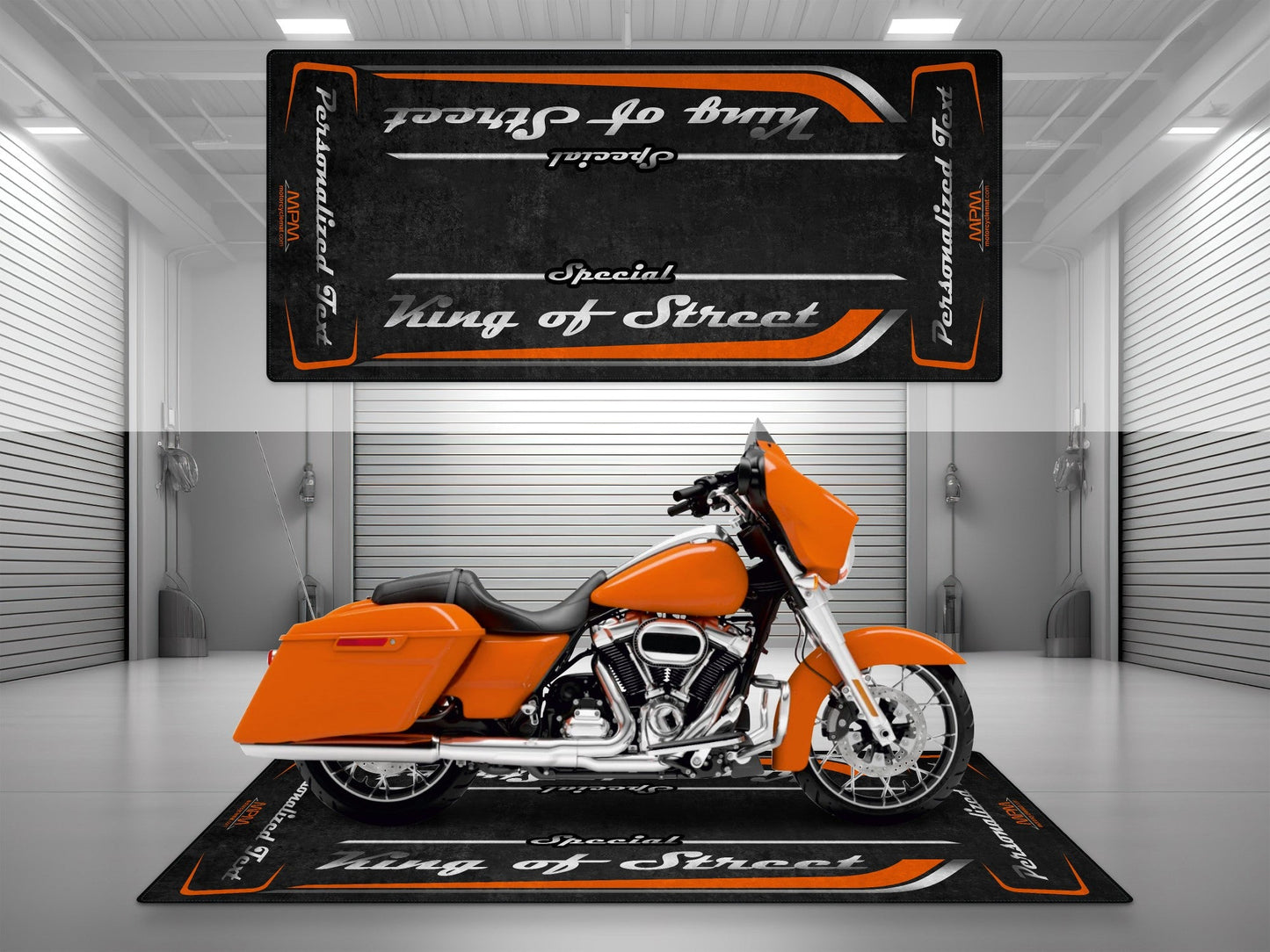 Motorcycle Mat for Cruiser Motorcycle "Special King of Street" - MM7345