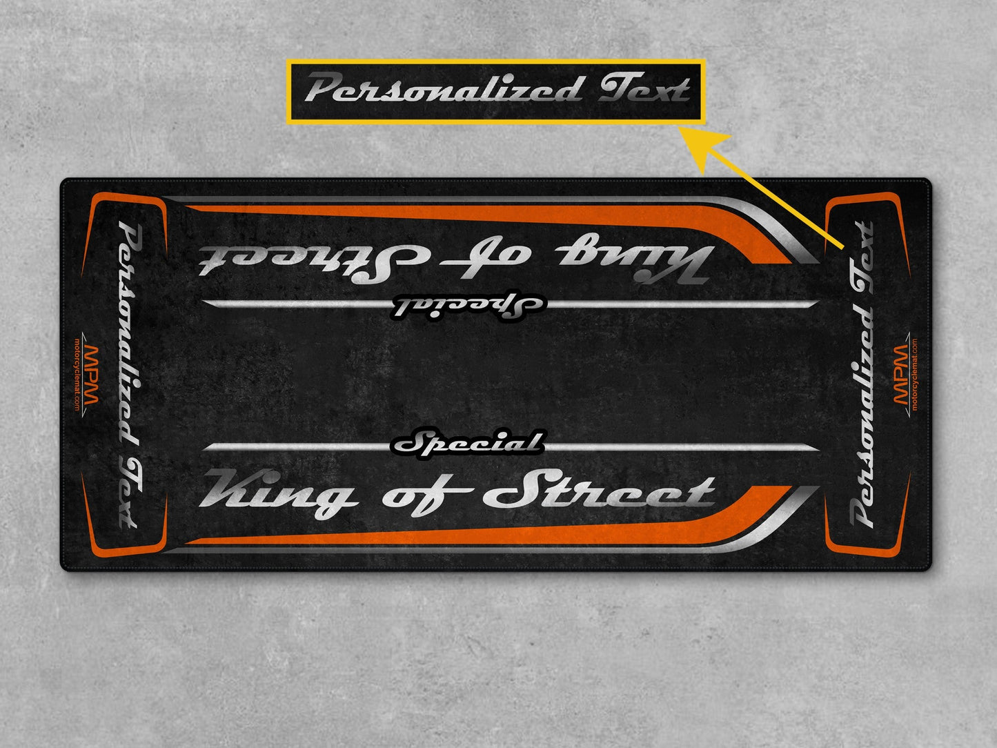 Motorcycle Mat for Cruiser Motorcycle "Special King of Street" - MM7345