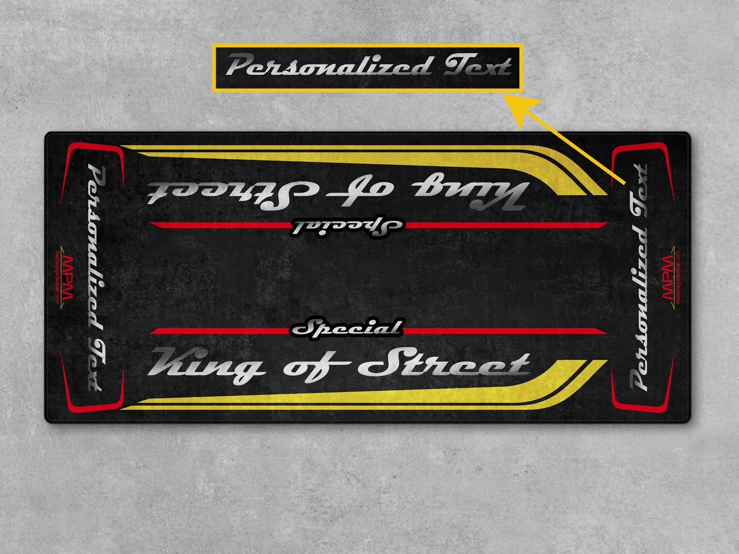 Motorcycle Mat for Cruiser Motorcycle "Special King of Street" - MM7345