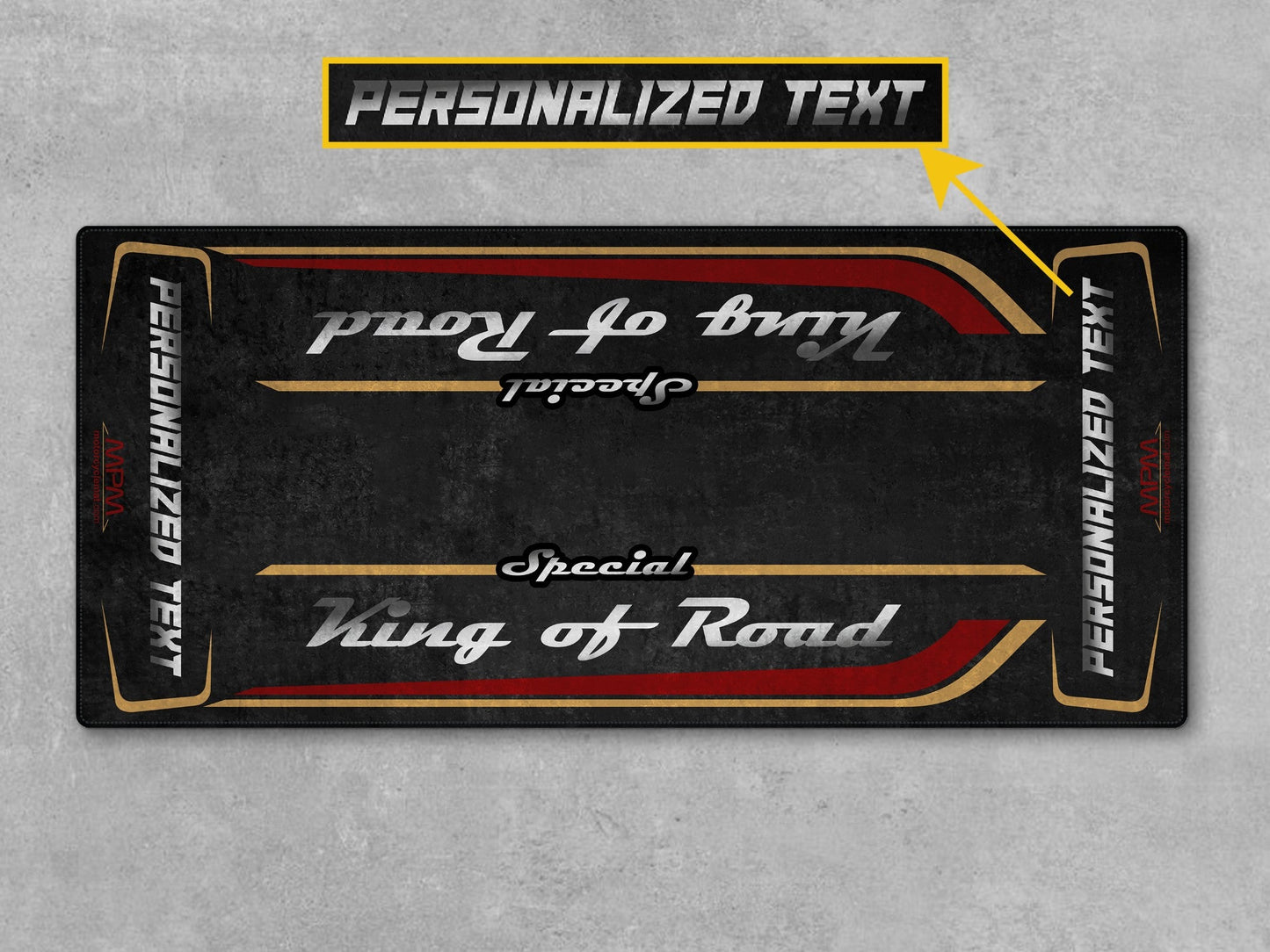 Motorcycle Mat for Cruiser Motorcycle "Special King of Road" - MM7346
