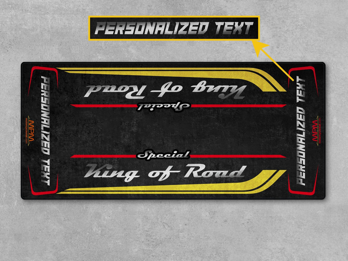 Motorcycle Mat for Cruiser Motorcycle "Special King of Road" - MM7346