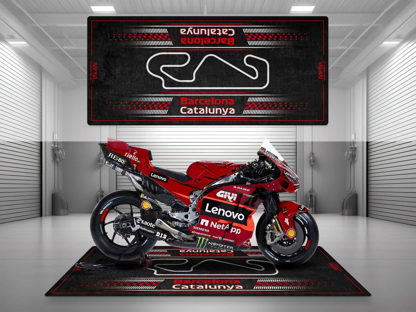 Barcelona-Catalunya Track Design Motorcycle Mat - U151