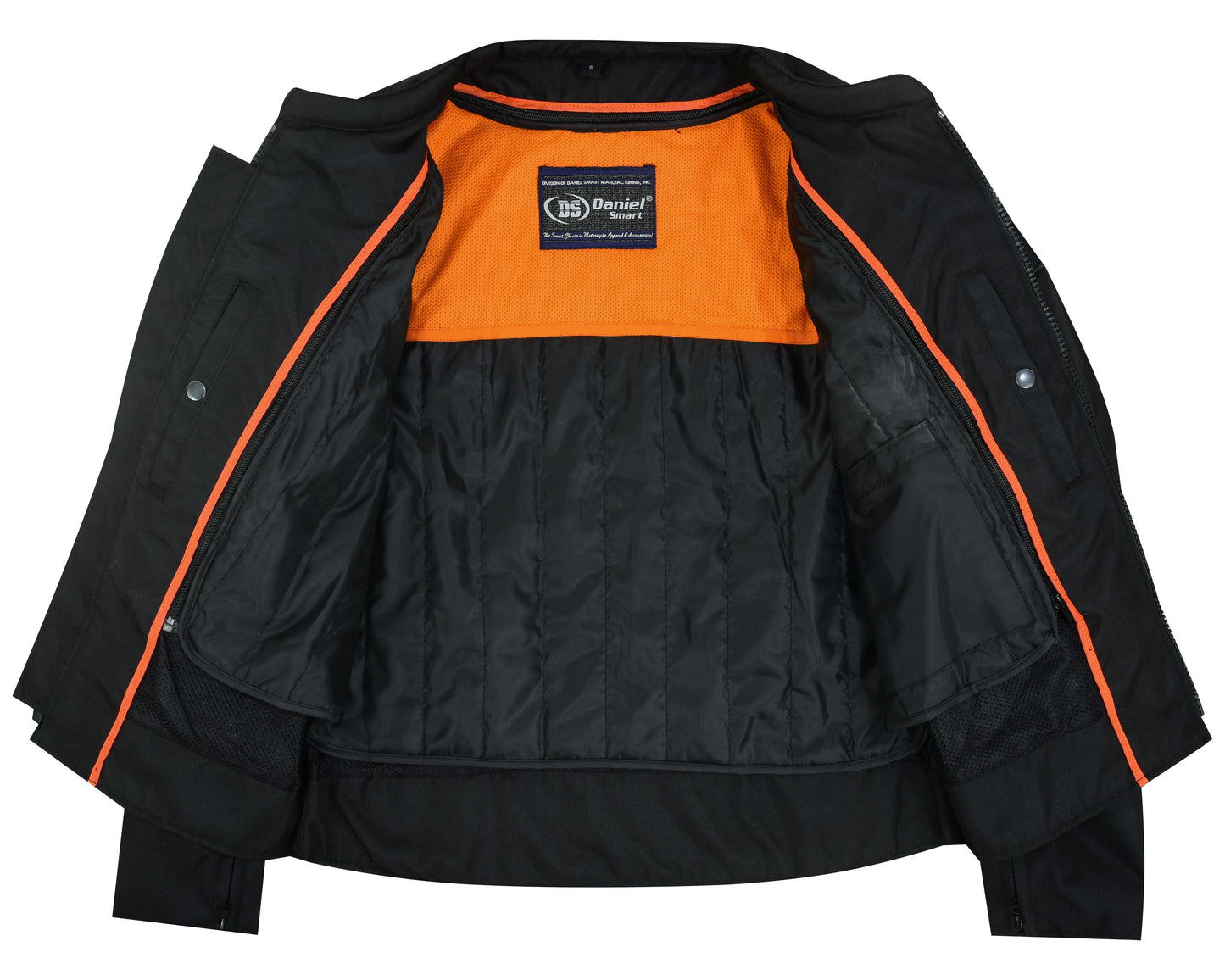 All-Season Men's Textile Motorcycle Jacket with Reflective Stripes