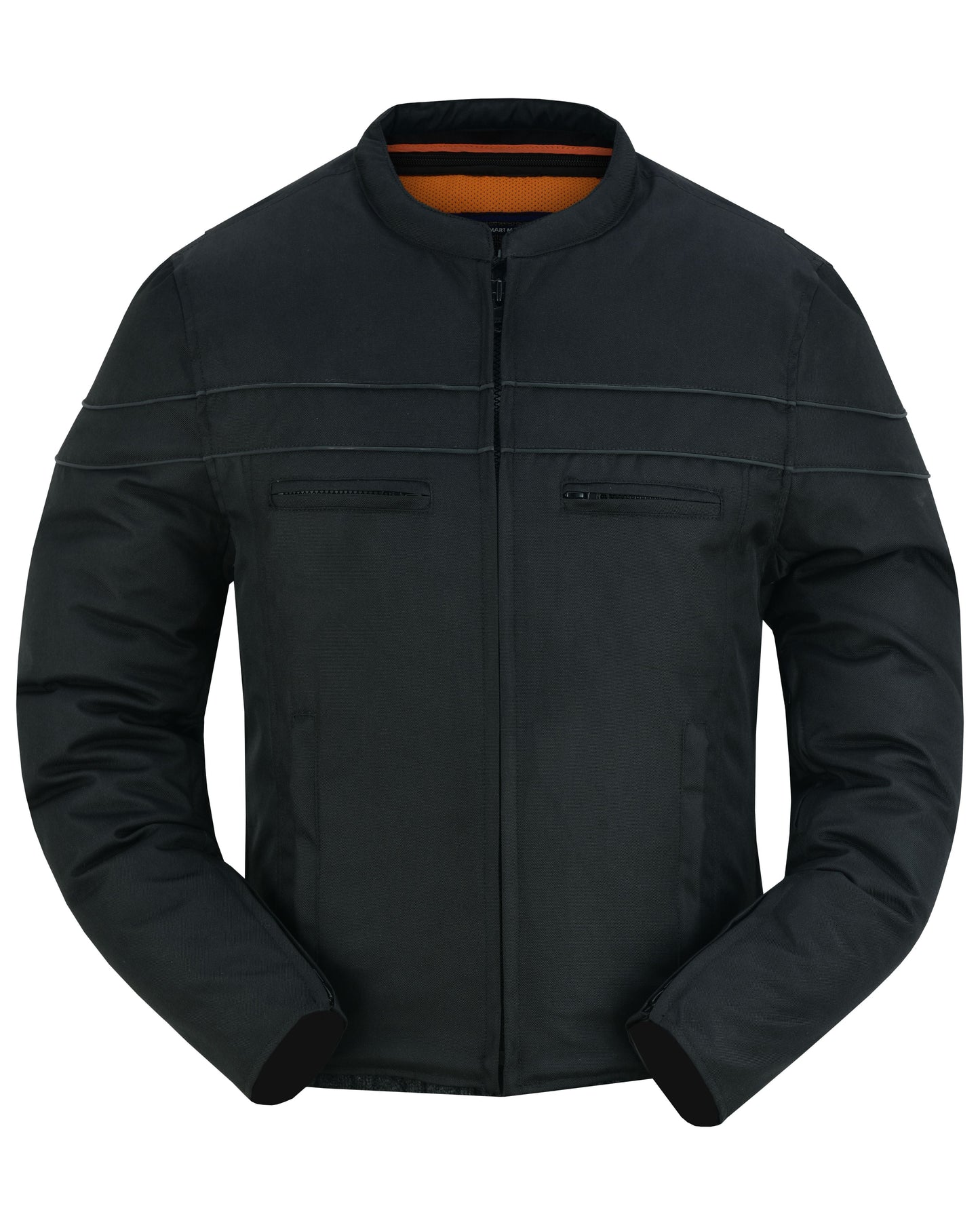 All-Season Men's Textile Motorcycle Jacket with Reflective Stripes
