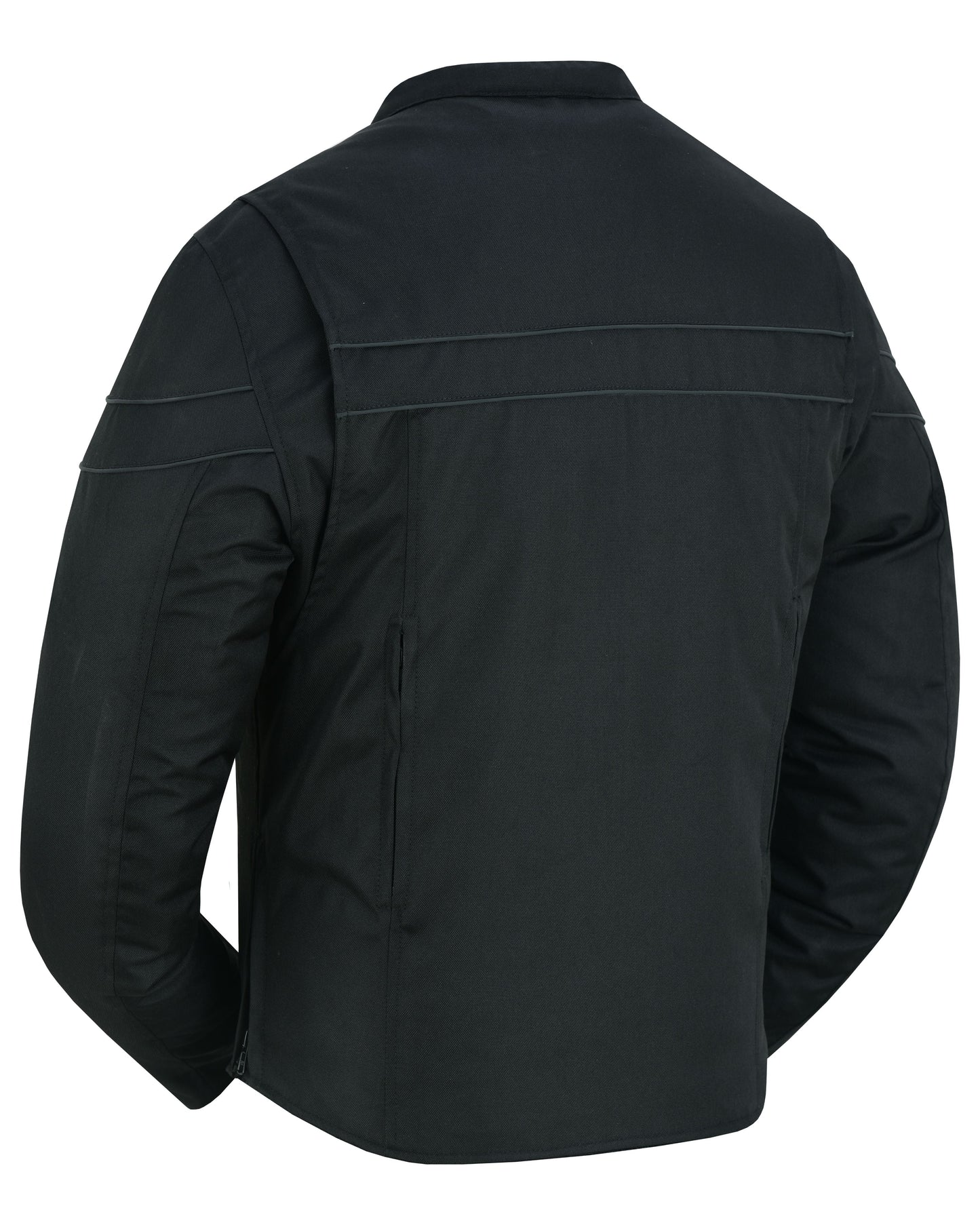 All-Season Men's Textile Motorcycle Jacket with Reflective Stripes