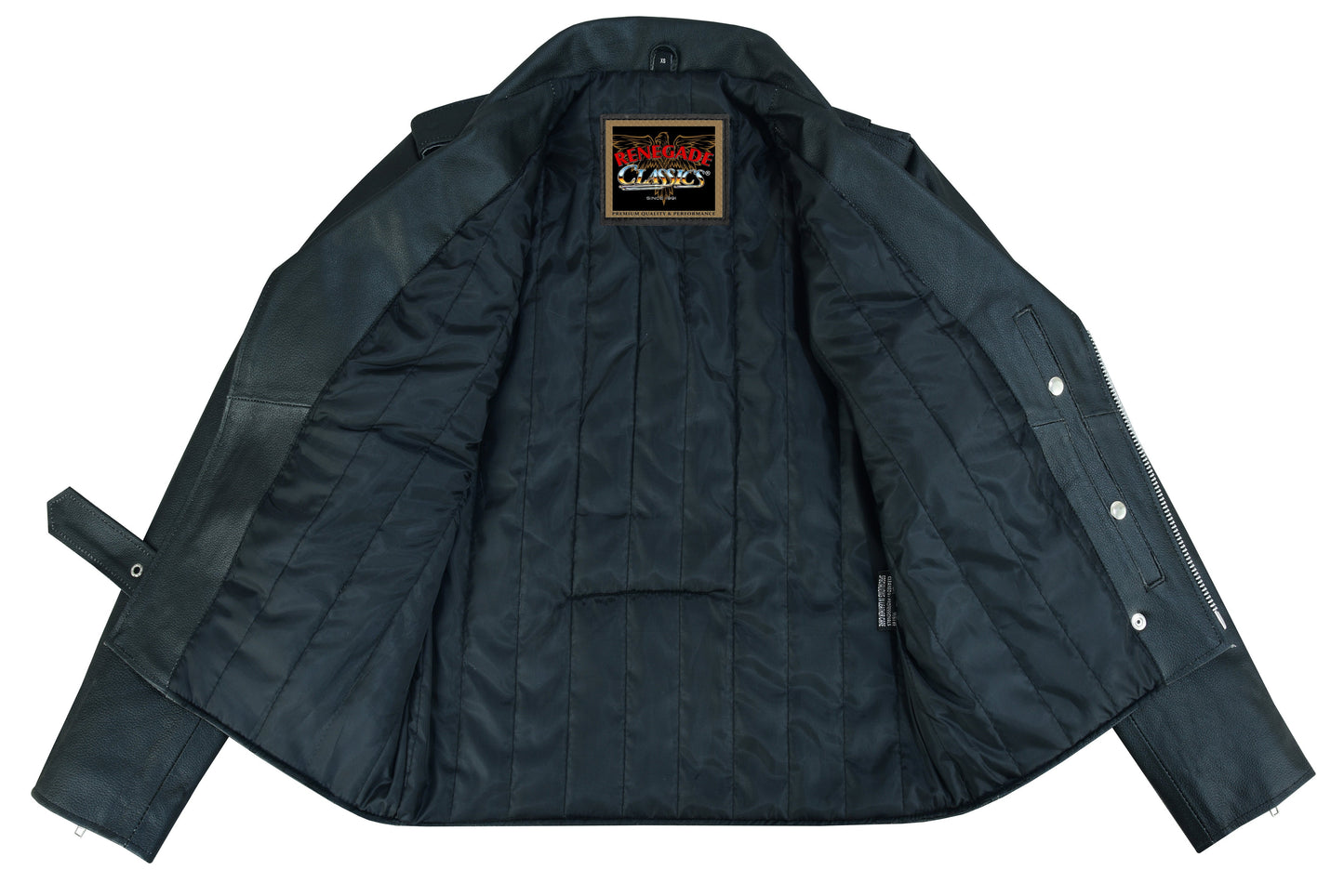 Dawn Rider Men's Premium Black Leather Motorcycle Jacket