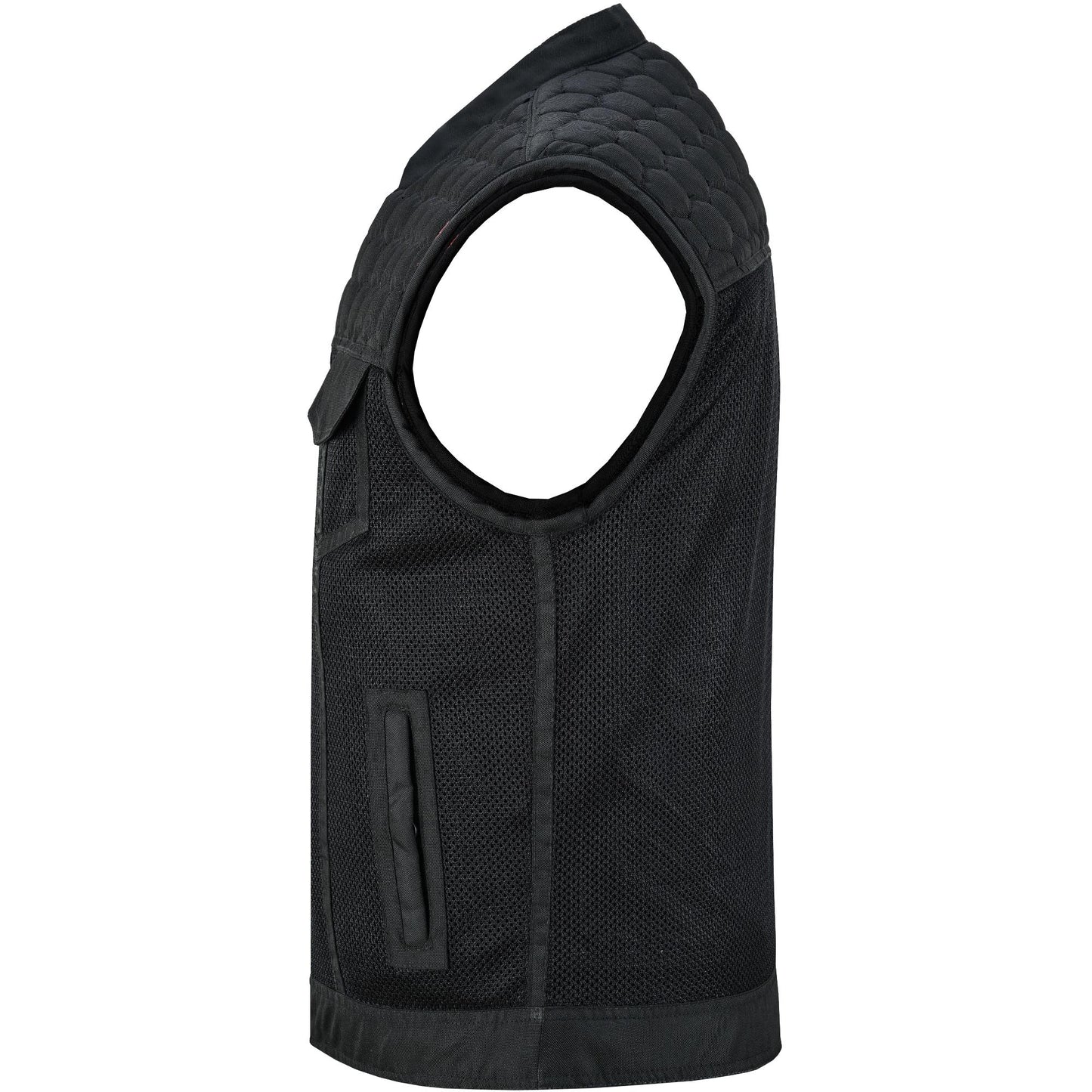Mesh Rave Men's Black Mesh Textile Vest