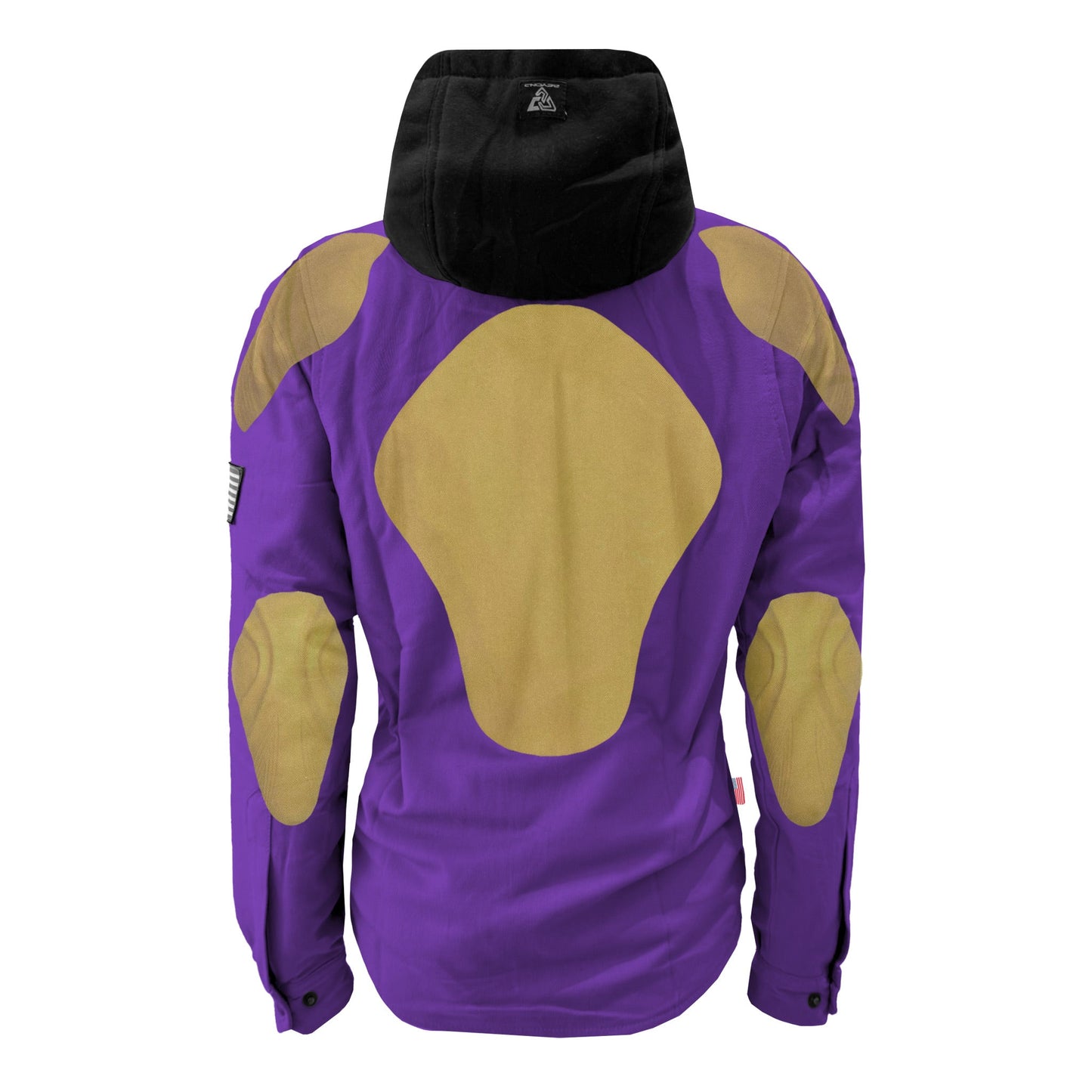 Protective Flannel Hoodie For Women - Purple Solid with Pads
