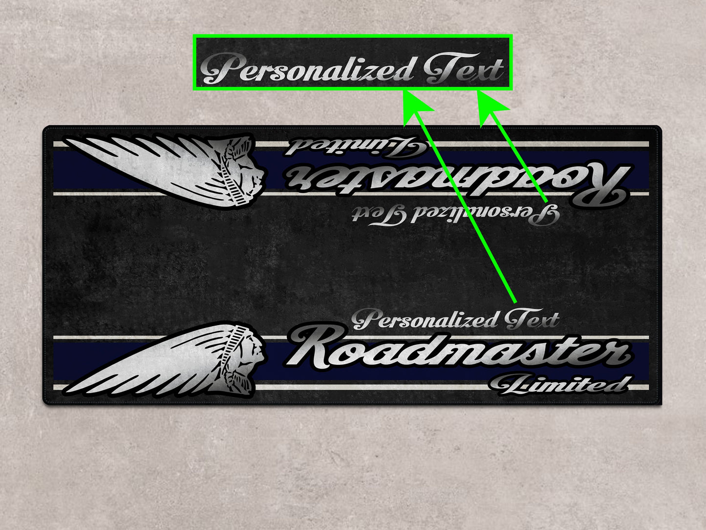 Designed Pit Mat for Indian Roadmaster Limited Motorcycle - MM7336