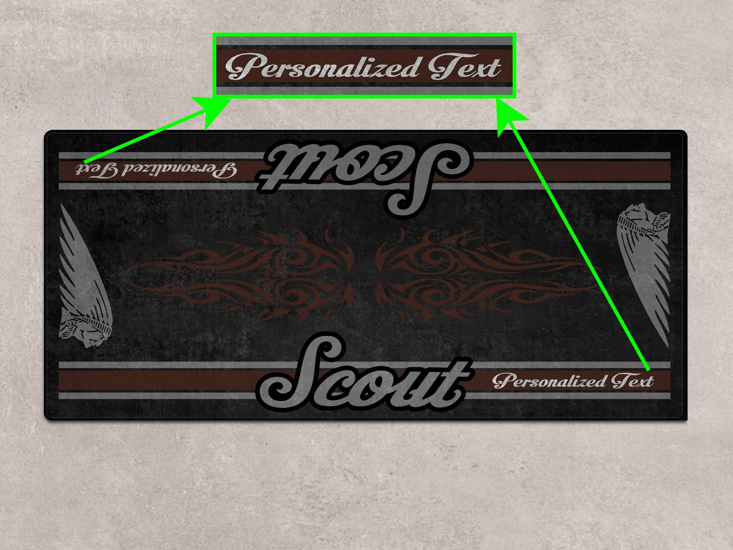 Designed Pit Mat for Indian Scout Bobber Motorcycle - MM7321