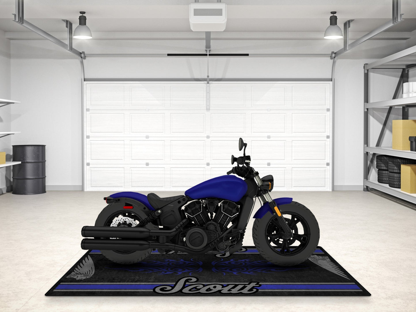 Designed Pit Mat for Indian Scout Bobber Sixty Motorcycle - MM7320