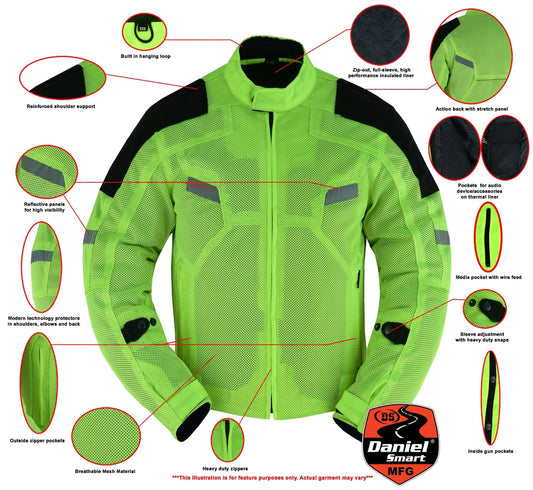 Men's High-Vis Performance Mesh Jacket – Protective & Stylish