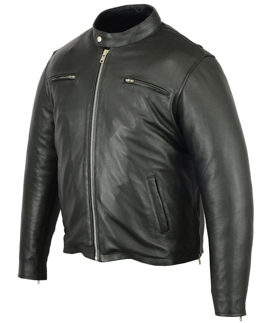 Men's Black Sporty Cruiser Leather Jacket