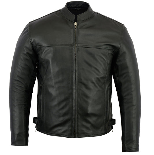 Men's Black Scooter Leather Jacket