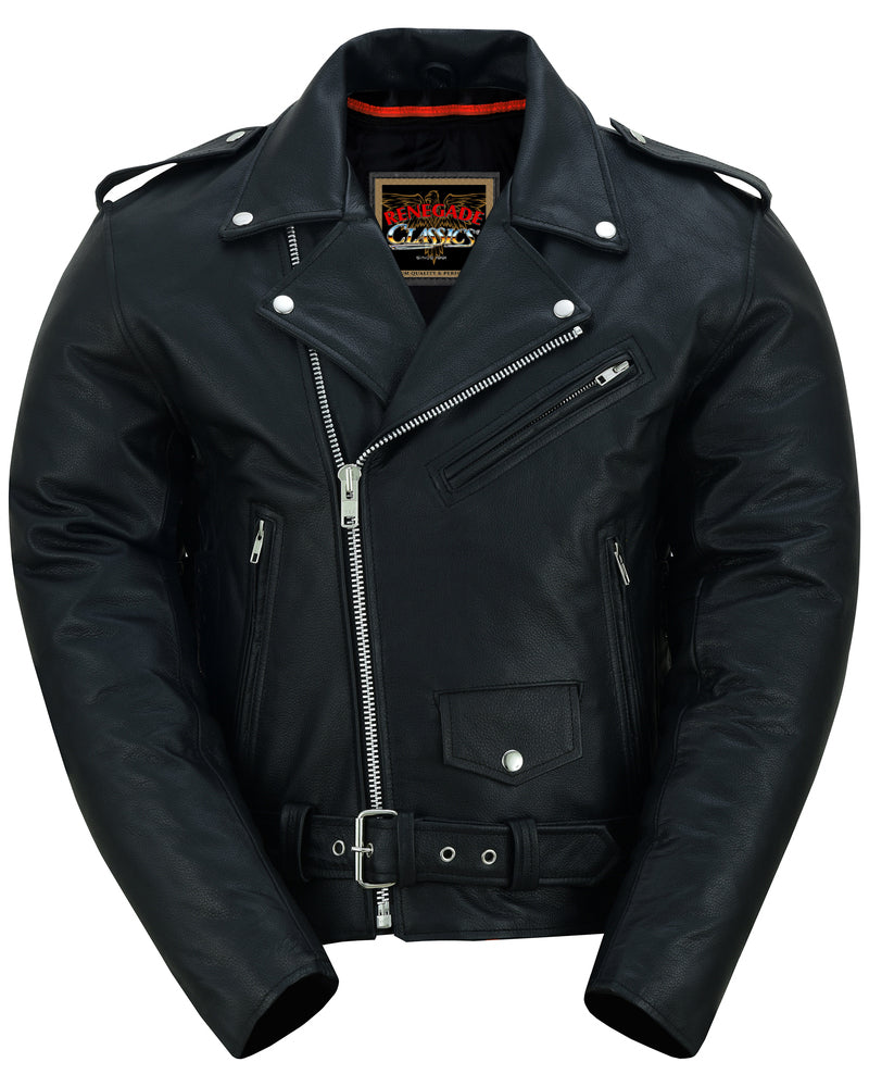 Freedom Rider Black Men's Leather Jacket – Eagle Embossed
