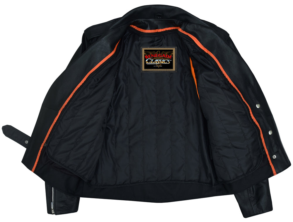 Freedom Rider Black Men's Leather Jacket – Eagle Embossed