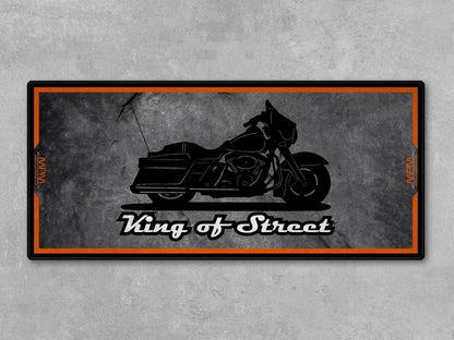 Motorcycle Mat Asphalt Design for Cruiser Motorcycle "King of Street" - MM7264