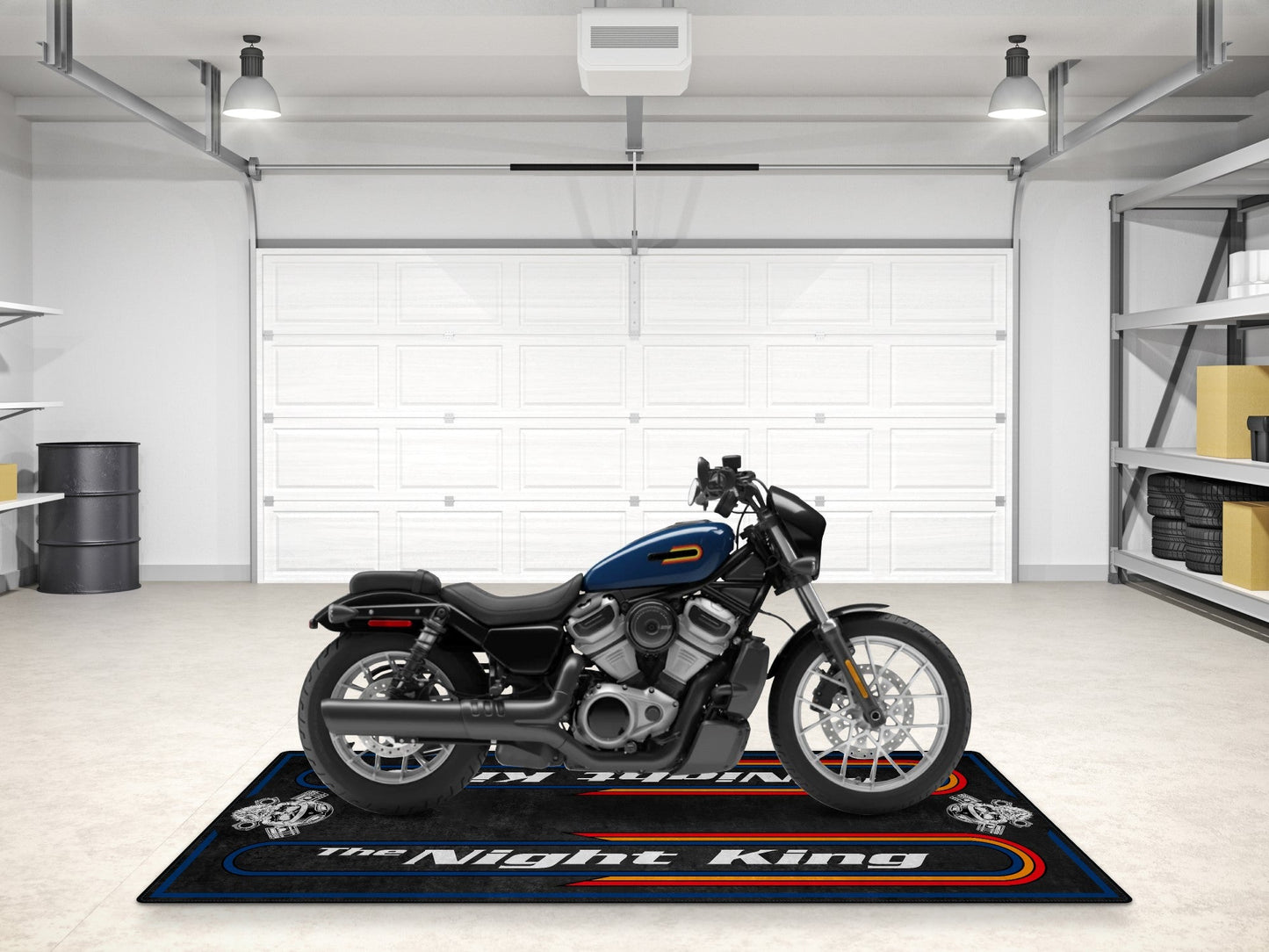 Motorcycle Mat For Cruiser Motorcycle "The Night King" - MM7301