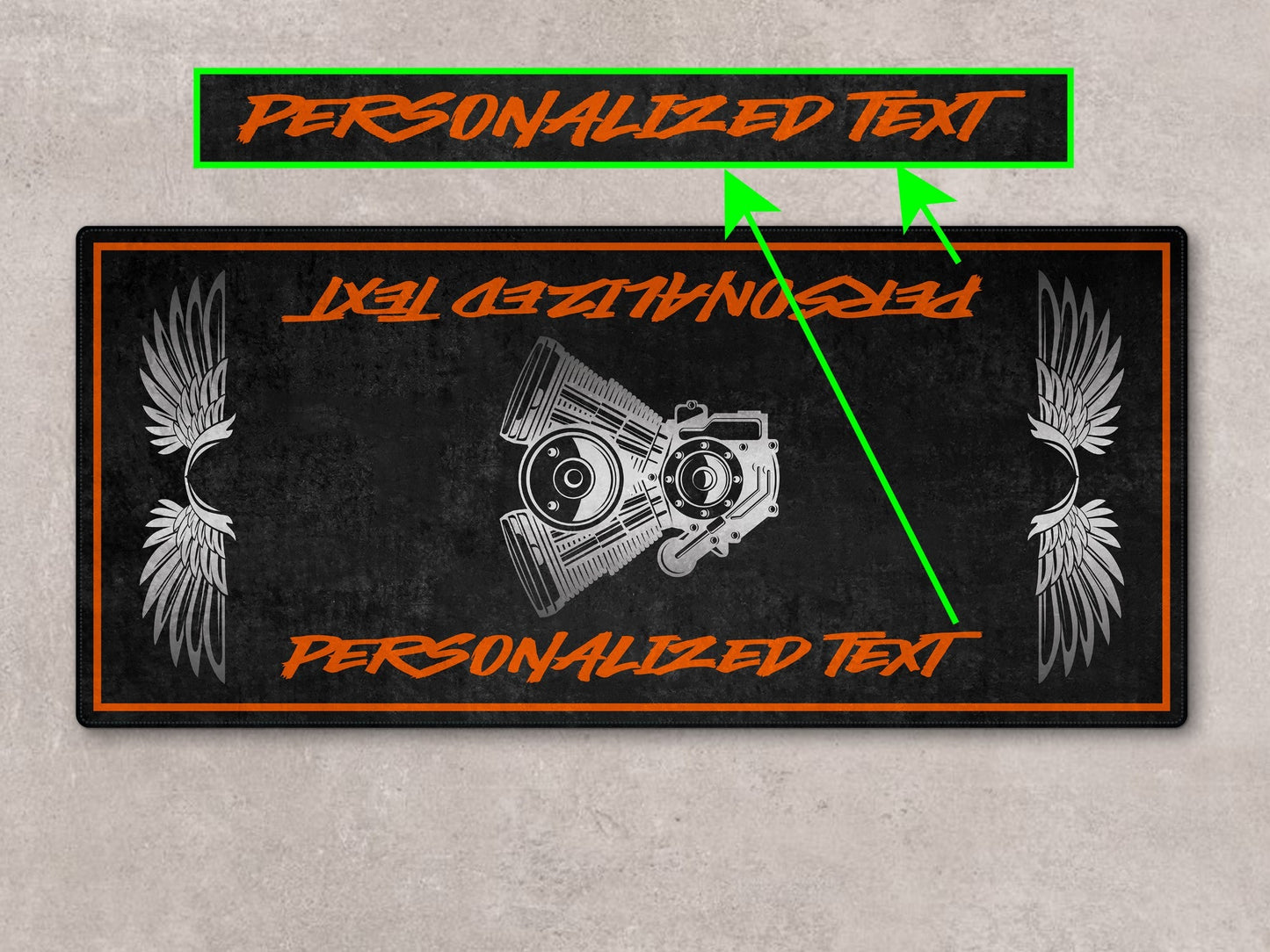 Motorcycle Mat For Cruiser Motorcycle "Ride Your Legend" - MM7303