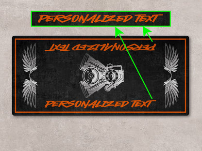 Motorcycle Mat For Cruiser Motorcycle "Ride Your Legend" - MM7303