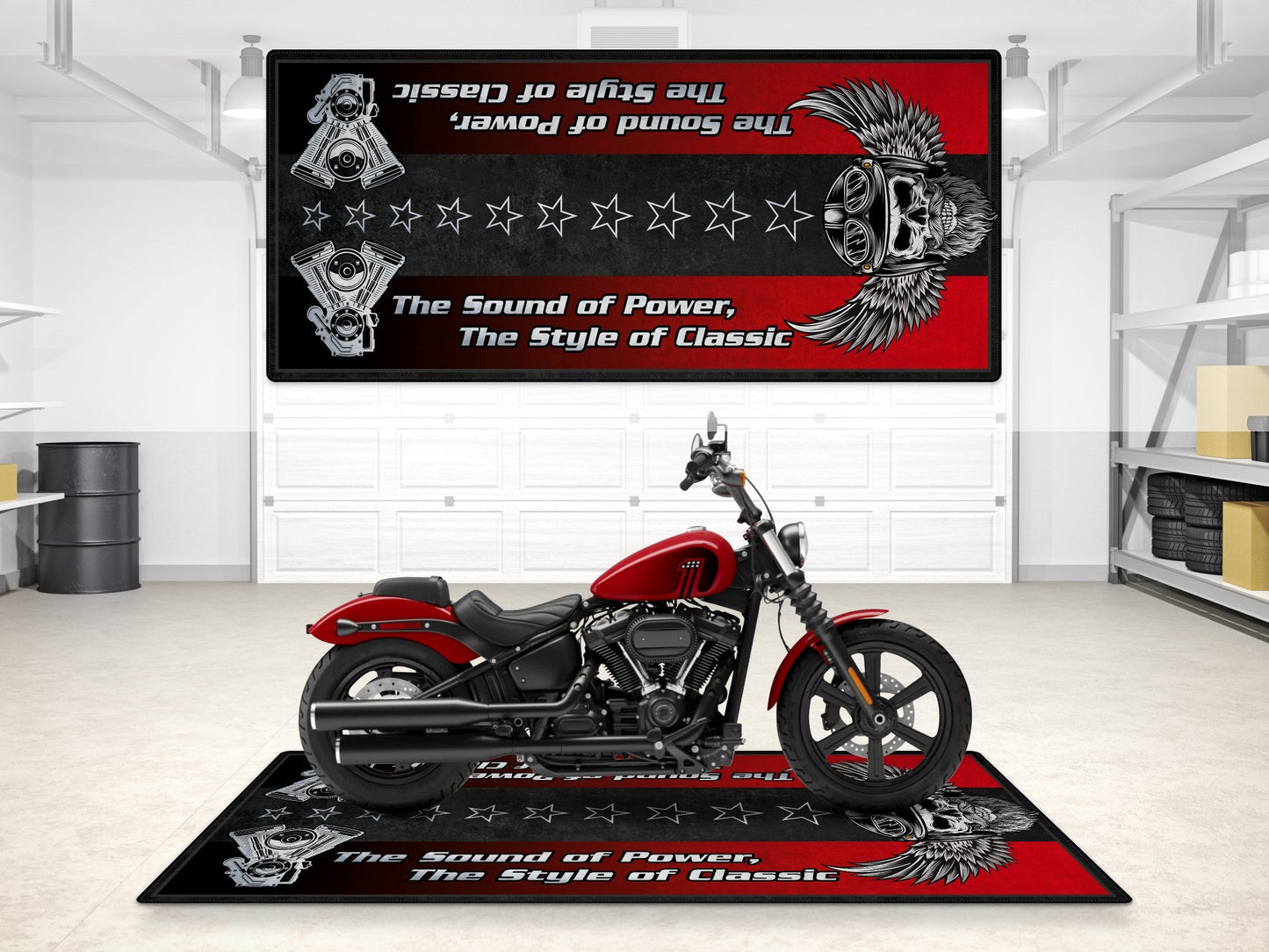 Motorcycle Mat for Motorcycle "The Sound of Power" - MM7304