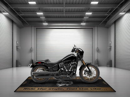 Motorcycle Mat for Cruiser Motorcycle "Ride The Style, Feel The Vibe" - MM7306