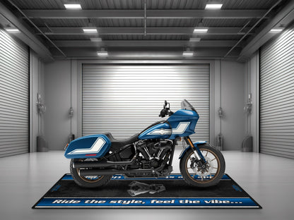 Motorcycle Mat for Cruiser Motorcycle "Ride The Style, Feel The Vibe" - MM7307