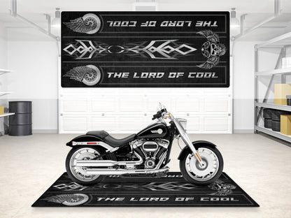 Motorcycle Mat For Cruiser Motorcycle "The Lord of Cool" - MM7308