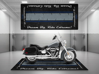 Motorcycle Mat For Cruiser Motorcycle "Dream Big, Ride Extreme" - MM7310