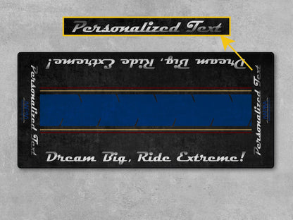 Motorcycle Mat For Cruiser Motorcycle "Dream Big, Ride Extreme" - MM7310