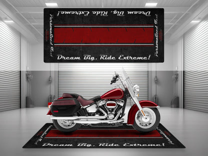 Motorcycle Mat For Cruiser Motorcycle "Dream Big, Ride Extreme" - MM7310