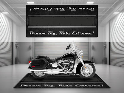 Motorcycle Mat For Cruiser Motorcycle "Dream Big, Ride Extreme" - MM7310