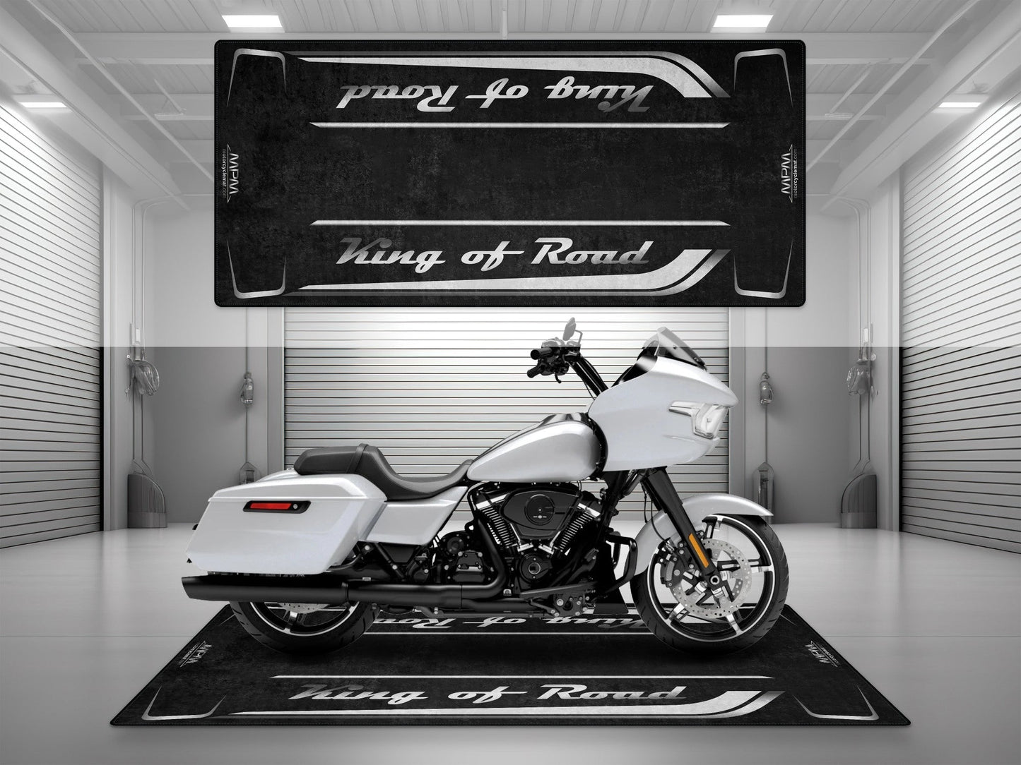 Motorcycle Mat for Cruiser Motorcycle "King of Road" - MM7342