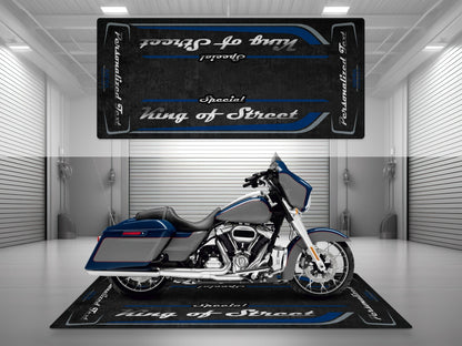 Motorcycle Mat for Cruiser Motorcycle "Special King of Street" - MM7345