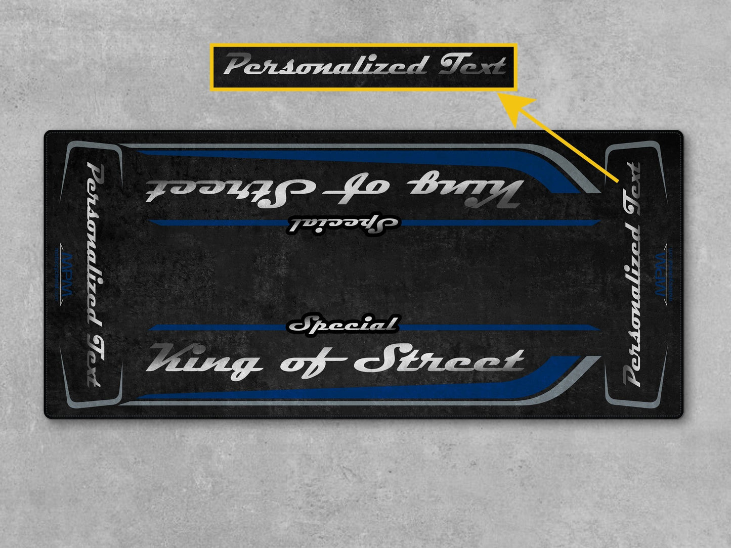 Motorcycle Mat for Cruiser Motorcycle "Special King of Street" - MM7345