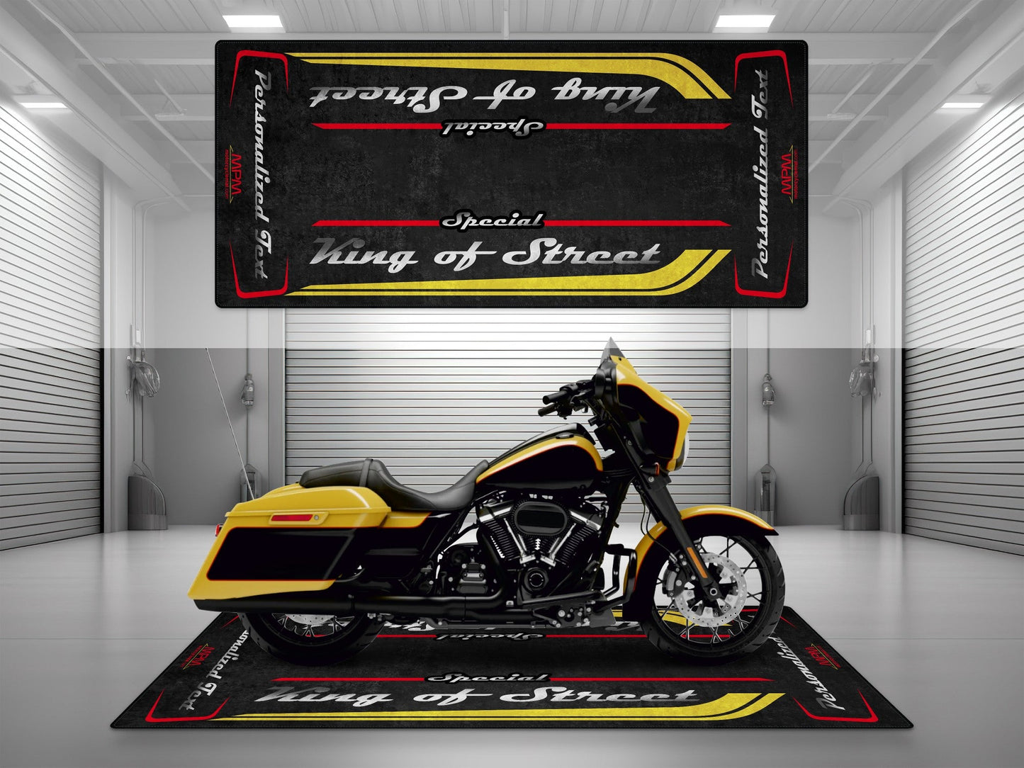 Motorcycle Mat for Cruiser Motorcycle "Special King of Street" - MM7345