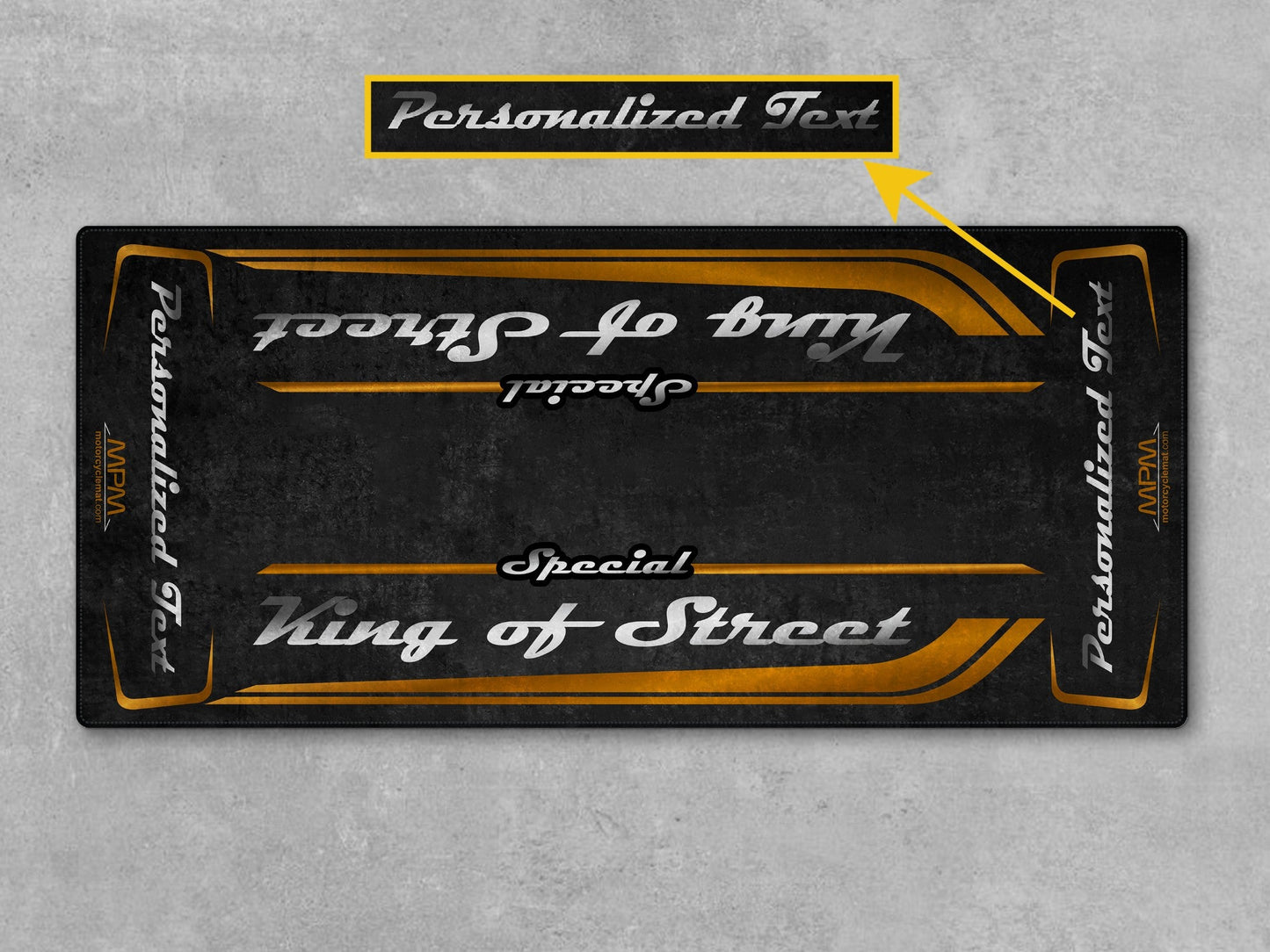 Motorcycle Mat for Cruiser Motorcycle "Special King of Street" - MM7345