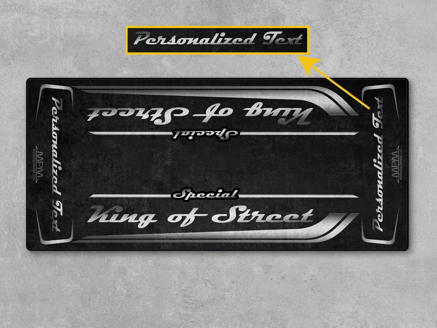 Motorcycle Mat for Cruiser Motorcycle "Special King of Street" - MM7345