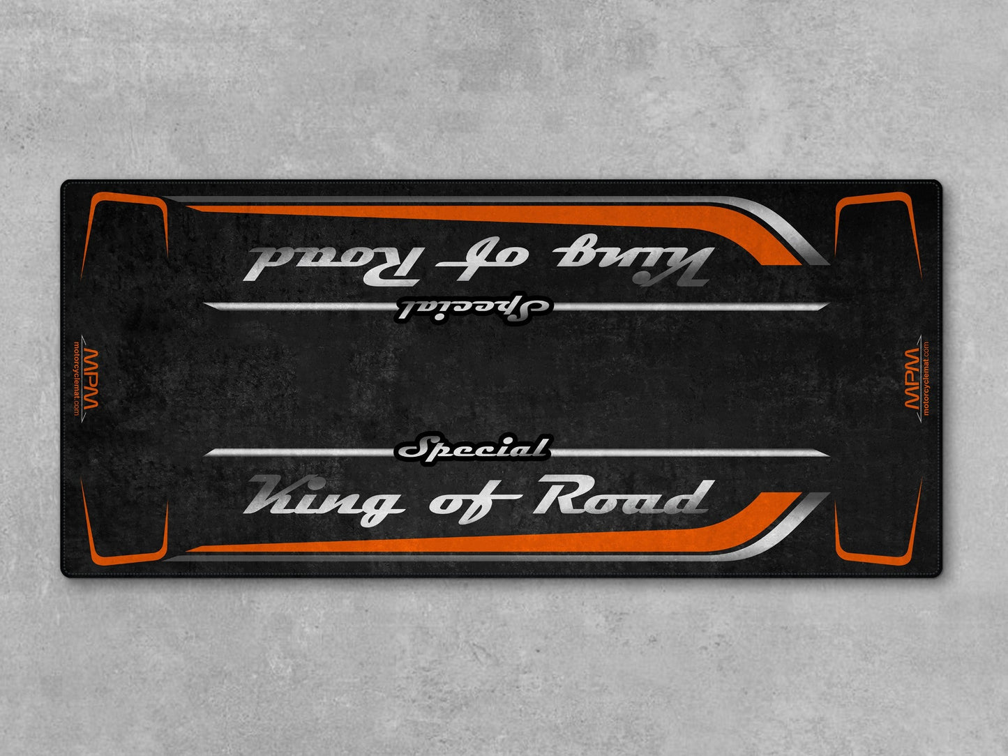 Motorcycle Mat for Cruiser Motorcycle "Special King of Road" - MM7346