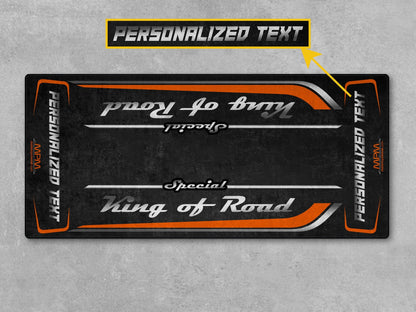 Motorcycle Mat for Cruiser Motorcycle "Special King of Road" - MM7346