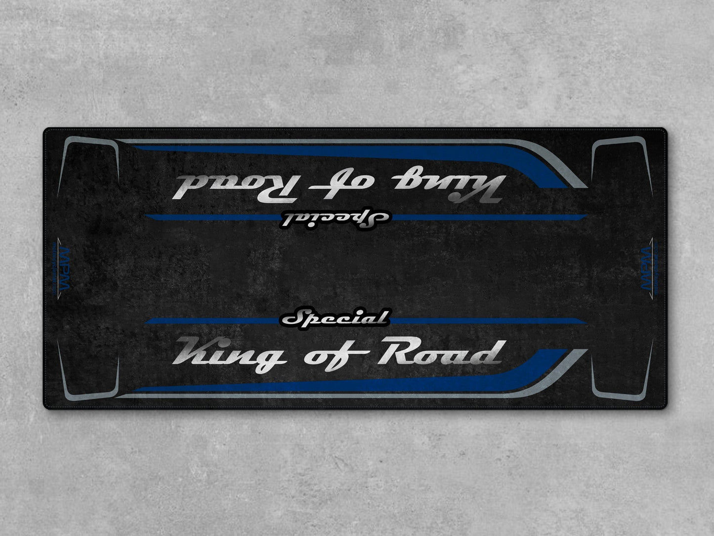 Motorcycle Mat for Cruiser Motorcycle "Special King of Road" - MM7346