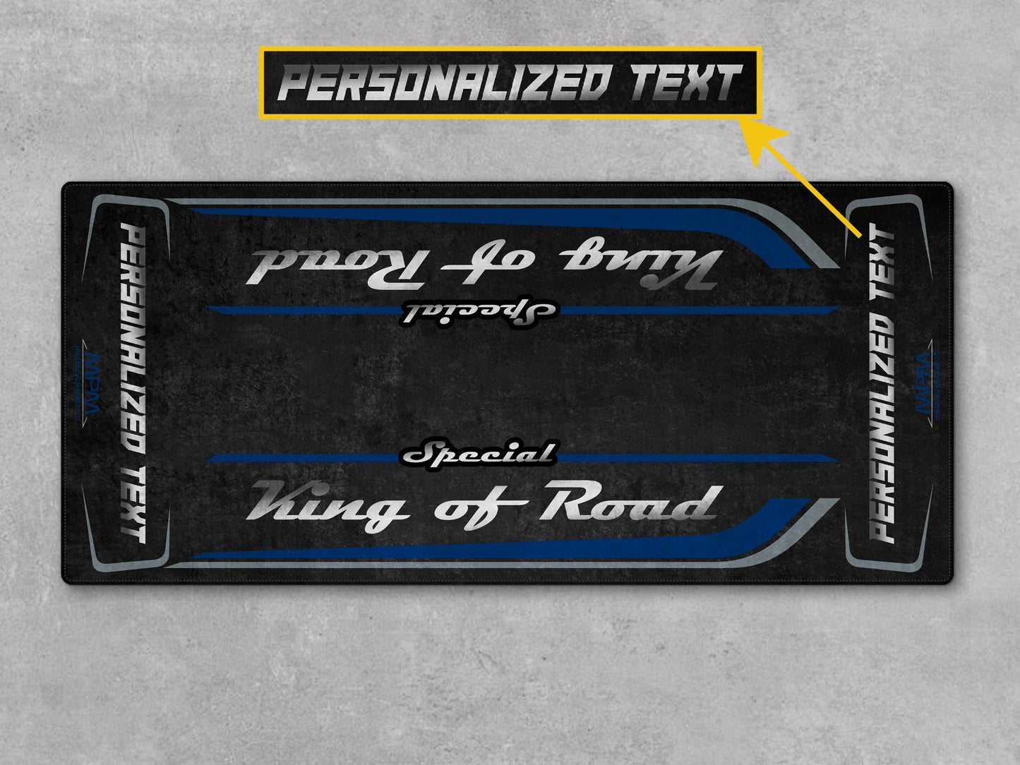 Motorcycle Mat for Cruiser Motorcycle "Special King of Road" - MM7346