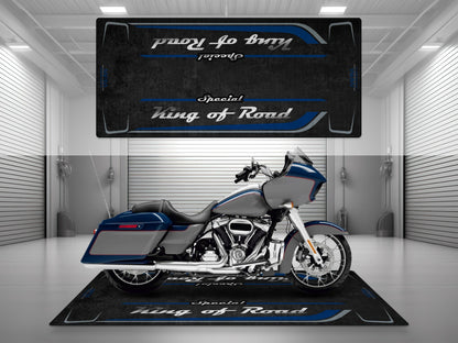 Motorcycle Mat for Cruiser Motorcycle "Special King of Road" - MM7346
