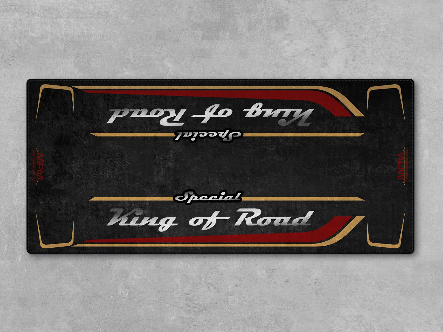 Motorcycle Mat for Cruiser Motorcycle "Special King of Road" - MM7346